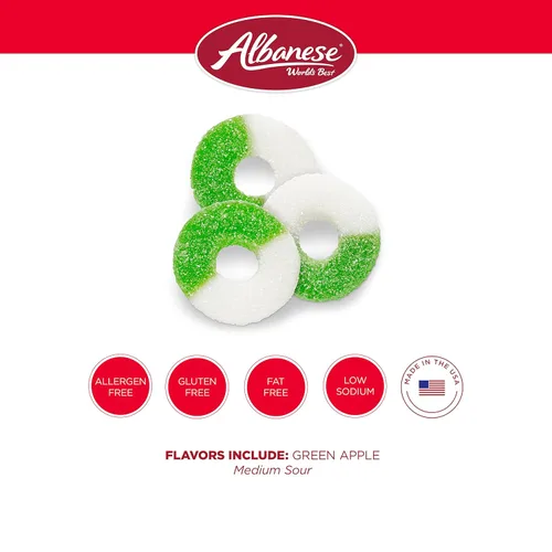 Vista 6 de Albanese Caramelos de gomita, con forma de anillos, bolsa de 4.5 libras