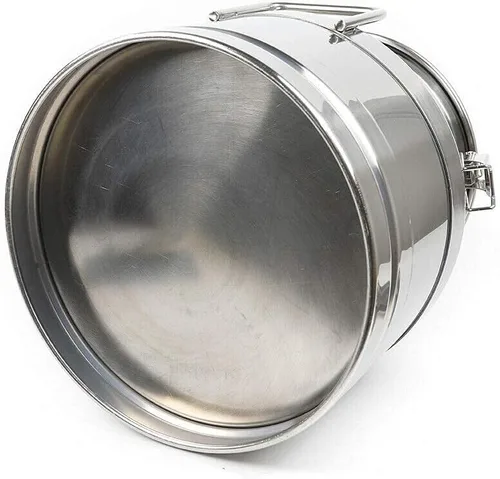 Vista 4 de 20L 5.25 galones de acero inoxidable lata de leche, jarra de leche cubo de vino cubo botella contenedor líquido almacenamiento W/tapa sellada