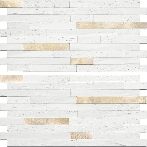 Vista 22 de STICKGOO 20 Hojas Azulejos Adhesivos Despegar y Pegar para Salpicadero, Azulejos Adhesivos para Salpicadero de Cocina y Baño, Aspecto Blanco Volakas