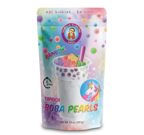 Vista 9 de Buddha Bubbles Boba - Perlas de tapioca reales de té Boba prémium listas en 3 minutos (caramelo)