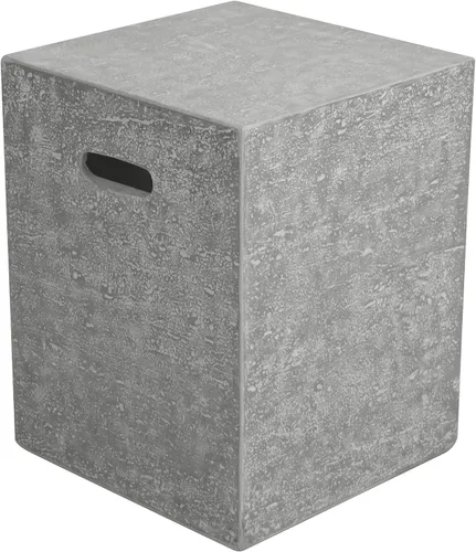 Vista 3 de AMS Fireplace Elementi Cubierta para Tanque de Propano de 20 Libras (Cilindro - Gris Oscuro) Hormigón Reforzado con Fibra de Vidrio Hecho a