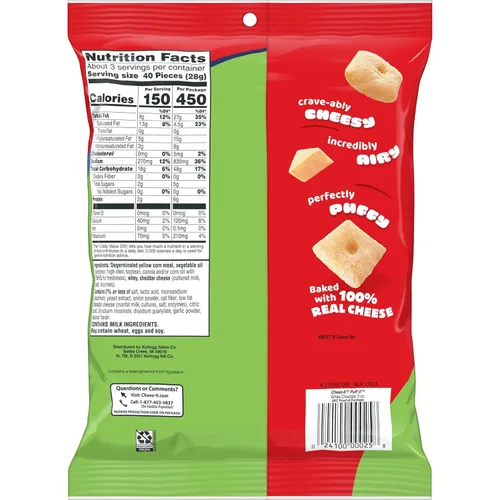 Vista 3 de Cheez-It Cheddar Blanco Puff'd 3oz 6ct