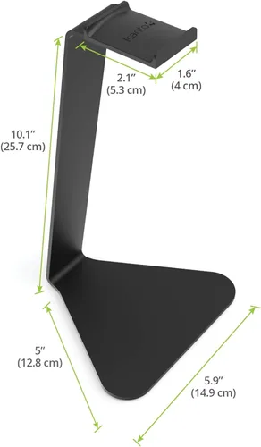 Vista 4 de Kanto Soporte universal para auriculares H1 con acolchado de silicona curvada Negro