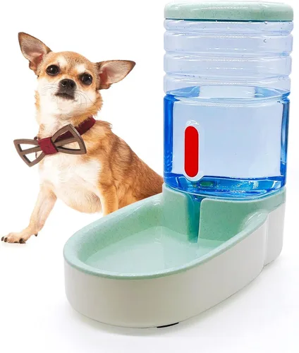 Vista 9 de kathson Gravity - Dispensador de agua para perros, estación automática de agua potable para gatos, 1 galón, gran capacidad, cuenco de agua para Azul