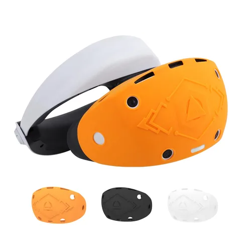 Protective Cover for PSVR2 Headset, Thickened Silicone Protector Cover for Playstation VR2 PS5 Accessories (Orange)