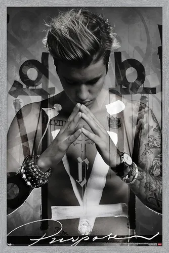 Vista 18 de Trends International Justin Bieber - Póster de pared de propósito, 14.725 x 22.375 pulgadas, versión enmarcada de madera de granero
