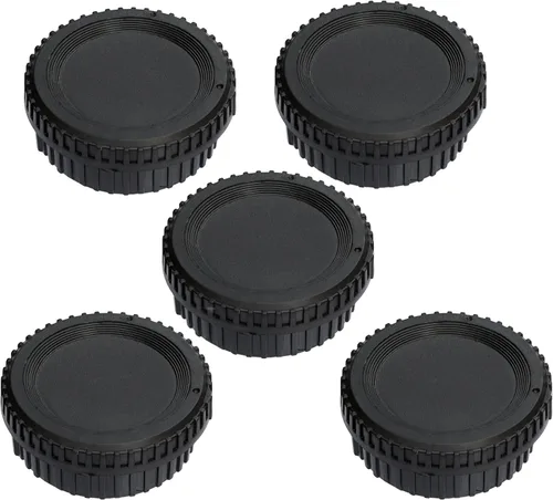 Vista 11 de Fotasy RBC2 2 x cubiertas de lente traseras y set de tapas con gamuza de limpieza para Canon EOS DSLR (negro)
