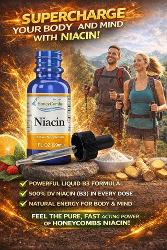 Vista 9 de HoneyCombs Paquete de gotas líquidas de niacina de vitamina B1 B2 B3 – Suplemento líquido de vitamina B complejo – B1 tiamina B2 riboflavina B3