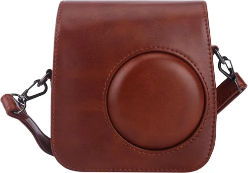 Frankmate Protective Case for Fujifilm Instax Mini 7+ SE Instant Camera, Premium PU Leather Mini 7 Plus 7c 7s Case Bag with Removable Adjustable