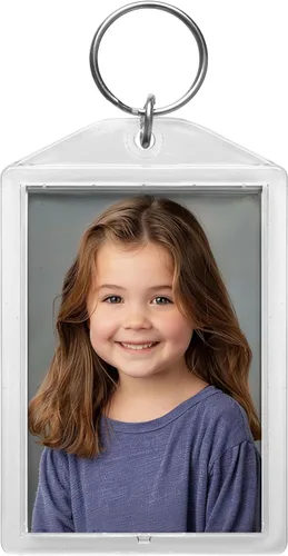 Vista 2 de Llaveros acrílicos a presión para fotos