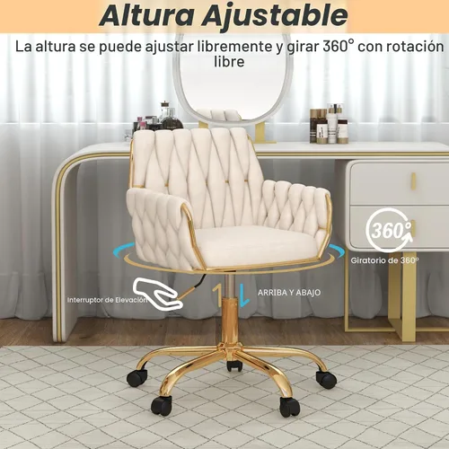 Vista 5 de Silla azul de la vanidad de la oficina en casa del terciopelo del bebé Azul bebé