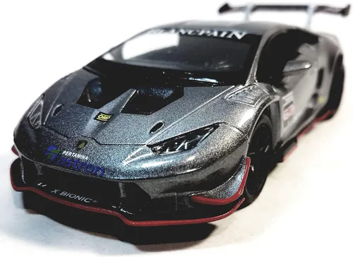 Vista 2 de Kinsmart Lamborghini Huracan LP 620-2 Super Trofeo - Auto fundido a presión a escala 136, tamaño pequeño