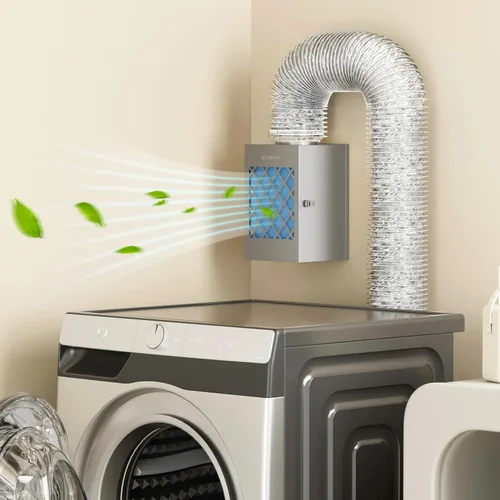 Vista 2 de HG Power - Caja de ventilación de secadora de metal, ventilación de secadora interior, solapa de ventilación de seguridad, trampa de pelusa