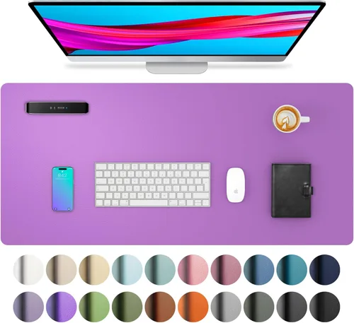 Vista 91 de Aothia - Protector de escritorio de cuero sintético grande, base antideslizante para mouse y superficie para escribir, impermeable, fácil de Agua