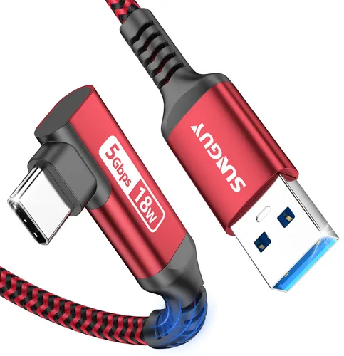 Vista 11 de Cable CarPlay 0.24 m, Cable de Transferencia de Datos de Alta Velocidad USB A a C 3.1 Gen 2 de 10 Gbps Ángulo Recto, Compatible con Android Auto