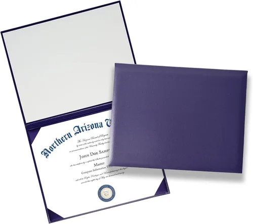 Vista 17 de Funda para diploma de 8.5 x 11 pulgadas, apertura vertical, cubierta para certificado de graduación, cubierta acolchada de cuero liso, tamaño carta