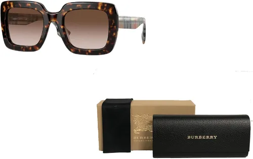 Vista 3 de BURBERRY BE4284 Square Sunglasses for Women BUNDLE with Designer iWear Complimentary Eyewear Care Kit