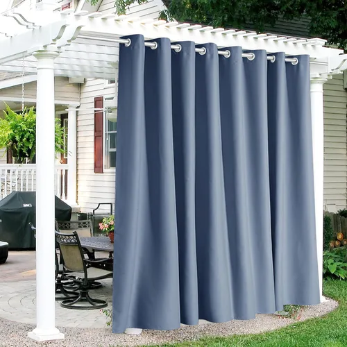 Vista 16 de RYB HOME - Cortinas opacas extraanchas para exteriores, impermeables, resisten el viento, 100 pulgadas de ancho x 84 pulgadas de largo, 1 panel
