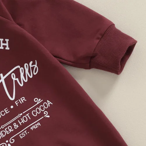 Vista 3 de Sasaerucure Traje de Navidad para bebé recién nacido, ropa de una pieza, manga larga, mameluco, pantalones