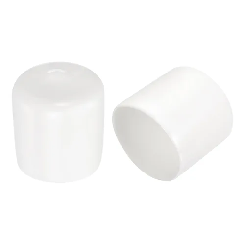 Vista 9 de uxcell 30 tapas de goma de 0.827 in de vinilo de identificación de tubo redondo tapa de perno tapa de tornillo protectores de rosca azul