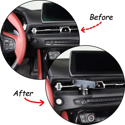 Vista 3 de Soporte de teléfono celular con salida de aire ABS para Toyota Supra GR A90 A91 MK5 2019 2020 2021 2022