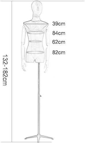 Vista 5 de Mannequin Display Stand Female Dressmaker Dummies Show Chest Height-Adjustable Tripod Base for Costume Jewelry Display Stand Dress