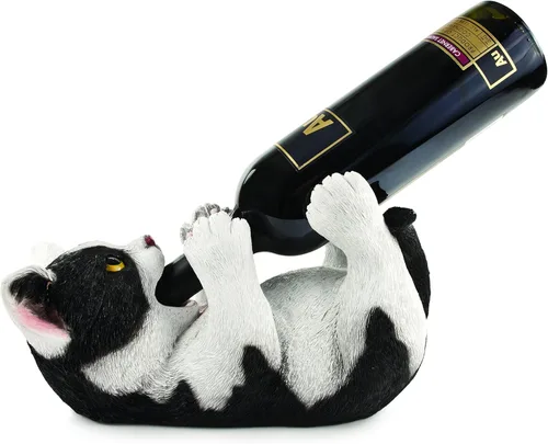 Vista 15 de TRUE - Soporte de vino de poliresina asombroso con diseño de caimán, marrón, capacidad para 1 botella, montaje en mesa