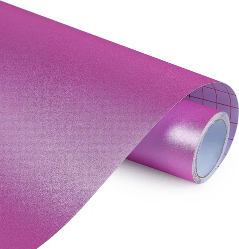 ANT Rollo de vinilo brillante de 12 pulgadas x 10 pies, vinilo adhesivo permanente de alta calidad para proyectos de bricolaje, calcomanías, Rosa