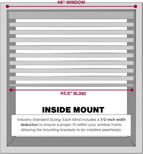 Vista 23 de Lotus & Windoware Sin Cable, Persiana de Madera Sintética de 2 Pulgadas, Persianas para Ventanas, Persianas y Cortinas, Persianas para Ventanas Gris
