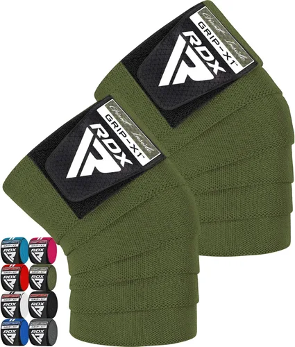 RDX Rodilleras para levantamiento de pesas, correas elásticas de 78 pulgadas, levantamiento de potencia, soporte de prensa de piernas, gimnasio,