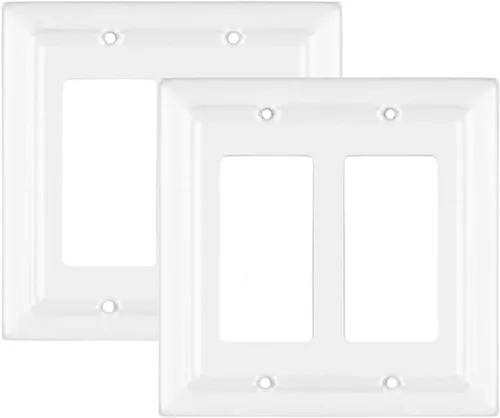 Vista 15 de Monarch Abode Placa de Pared Basculante de 1 Gang, Placa de Pared de Metal Decorativa Arquitectónica para Interruptor Individual, Placa Decorativa