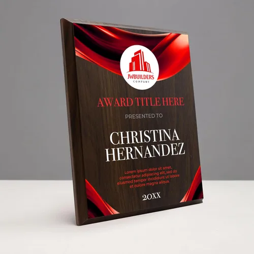 Placa de madera personalizada vertical de 8 x 10 pulgadas para premios y trofeos, placa de premio personalizada para empleados del mes, regalos de