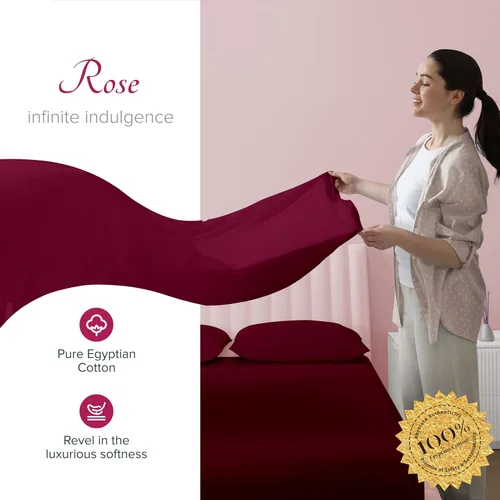 Vista 42 de Carressa Linen Juego de sábanas 100% algodón egipcio, sábanas de lujo de 1200 hilos de algodón egipcio tamaño Queen (4 piezas, beige), suave como