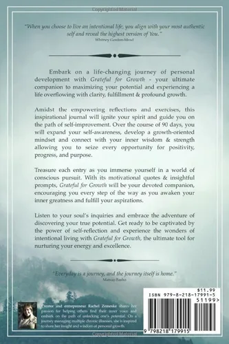Vista 2 de Grateful for Growth - Daily Guided Self Reflection Journal for Women, A 90 Day Personal Growth Workbook Increase Focus, Mindfulness, Emotional ... w