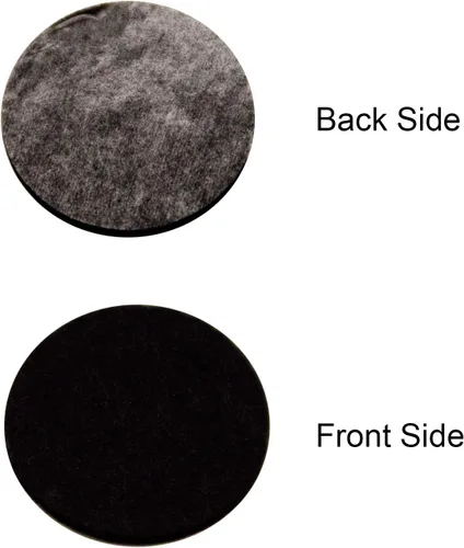 Vista 3 de Iceyyyy 100+ Piezas de Círculos de Fieltro Adhesivo Negro, Adhesivo de Fieltro Negro Autoadhesivo para Proyectos DIY de Halloween, Acabado