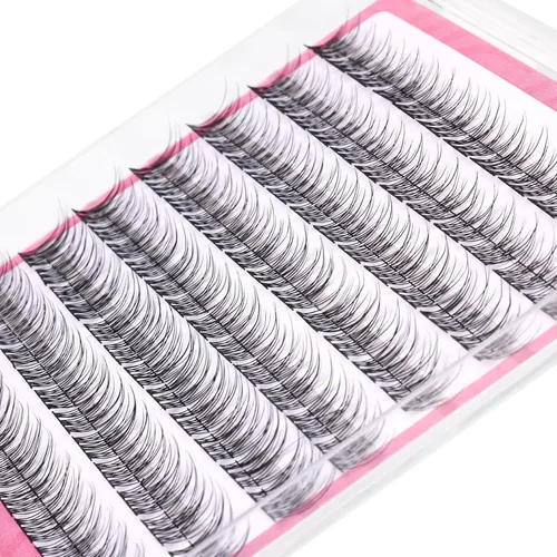 Vista 5 de Extensiones de pestañas naturales en racimo rizado CC, 0.354-0.433 in, longitud mixta, individuales, 96 unidades, extensiones de pestañas