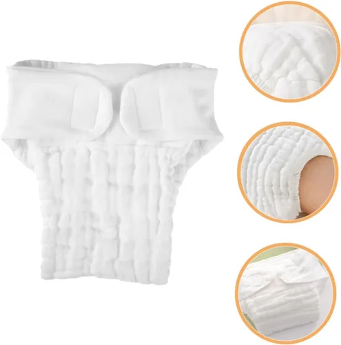 Vista 7 de CALLARON 5 piezas de pañales reutilizables lavables para pañales de tela, insertos de fibra de algodón suave para recién nacidos, niños y niñas