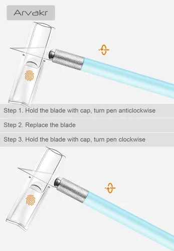 Vista 3 de Cuchillo de pasatiempos para manualidades, cuchillo Exacto, 2 cuchillos y 60 cuchillas con una bolsa, cuchillo de corte de precisión para cortar