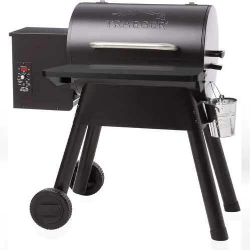 Vista 3 de Estante frontal plegable Stanbroil para parrillas de pellets Traeger serie 20, Tailgater, Renegade, accesorios de parrilla para parrilla plegable