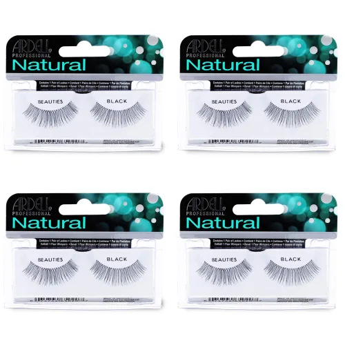 Vista 6 de Ardell Pestañas postizas para bebés, ligeras, de aspecto natural, con banda invisible para uso diario, paquete de 4