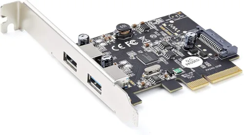 StarTech. com Tarjeta PCIe USB de 2 puertos con 10Gbps/puerto - USB 3.2 Gen 2 Tipo-A PCI Express 3.0 x4 Tarjeta de expansión del controlador de host