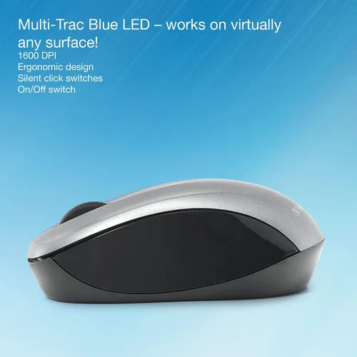 Vista 7 de Verbatim Combo de teclado y mouse inalámbricos, compacto y silencioso de 2.4 GHz, sin retrasos, mouse inalámbrico y teclado con receptor nano USB