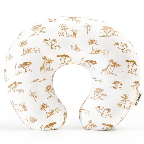 Vista 11 de GRSSDER Funda de almohada de lactancia elástica Minky extraíble para almohadas de lactancia materna, funda ultra suave y cómoda para niños y niñas