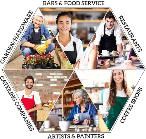 Vista 8 de Personalized Custom Aprons with Pockets for Women Men with Chef Name Text Logo Picture Kitchen Aprons