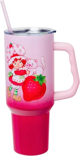 Vista 41 de Silver Buffalo - Vaso de acero inoxidable Bratz con Cloe, Yasmin, Jade y Sasha, con asa y pajilla, compatible con portavasos estándar, 40 onzas