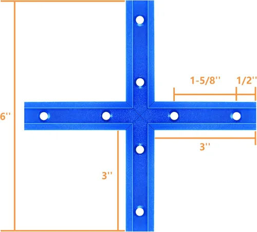 Vista 3 de 2 rieles en T para carpintería con tornillos, herramientas de carpintería de aleación de aluminio, perfil de doble corte, rieles en T universales
