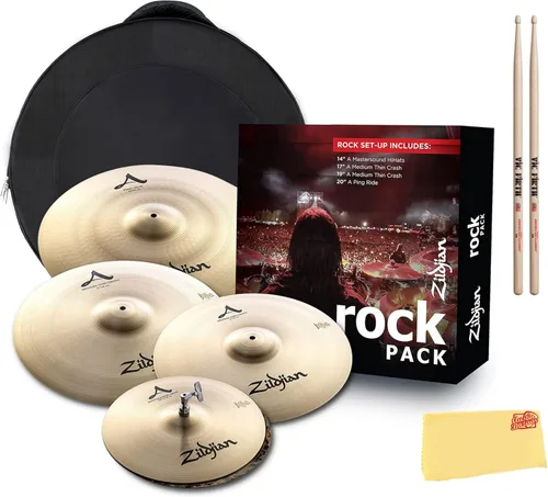 Vista 19 de Zildjian LV468 L80 Juego de platillos de bajo volumen con bolsa para platillo, baquetas y paño de pulido Austin Bazaar