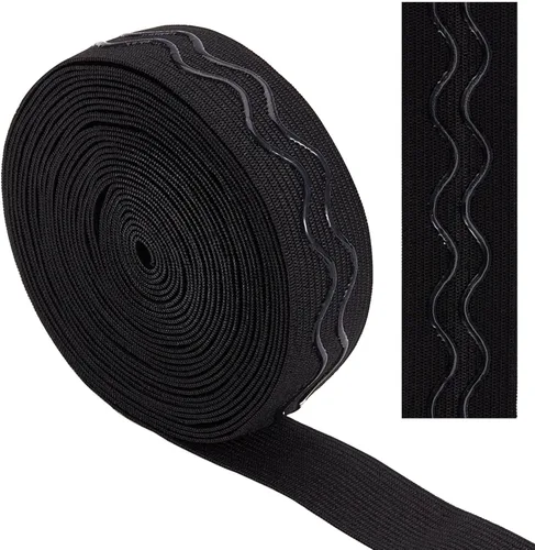 Vista 9 de GORGECRAFT Cinta elástica de silicona antideslizante de 5 yardas de 1 pulgada de ancho, banda de agarre elástica de goma, correas elásticas