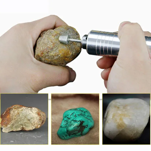 Vista 8 de Juego de 50 rebabas de rectificado con cabeza de molienda con revestimiento de diamante para herramienta rotativa Dremel