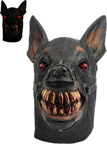 Dog Mask Scary Latex Full Head Realistic Masks Fancy Dress for Halloween Carnival Costume Party